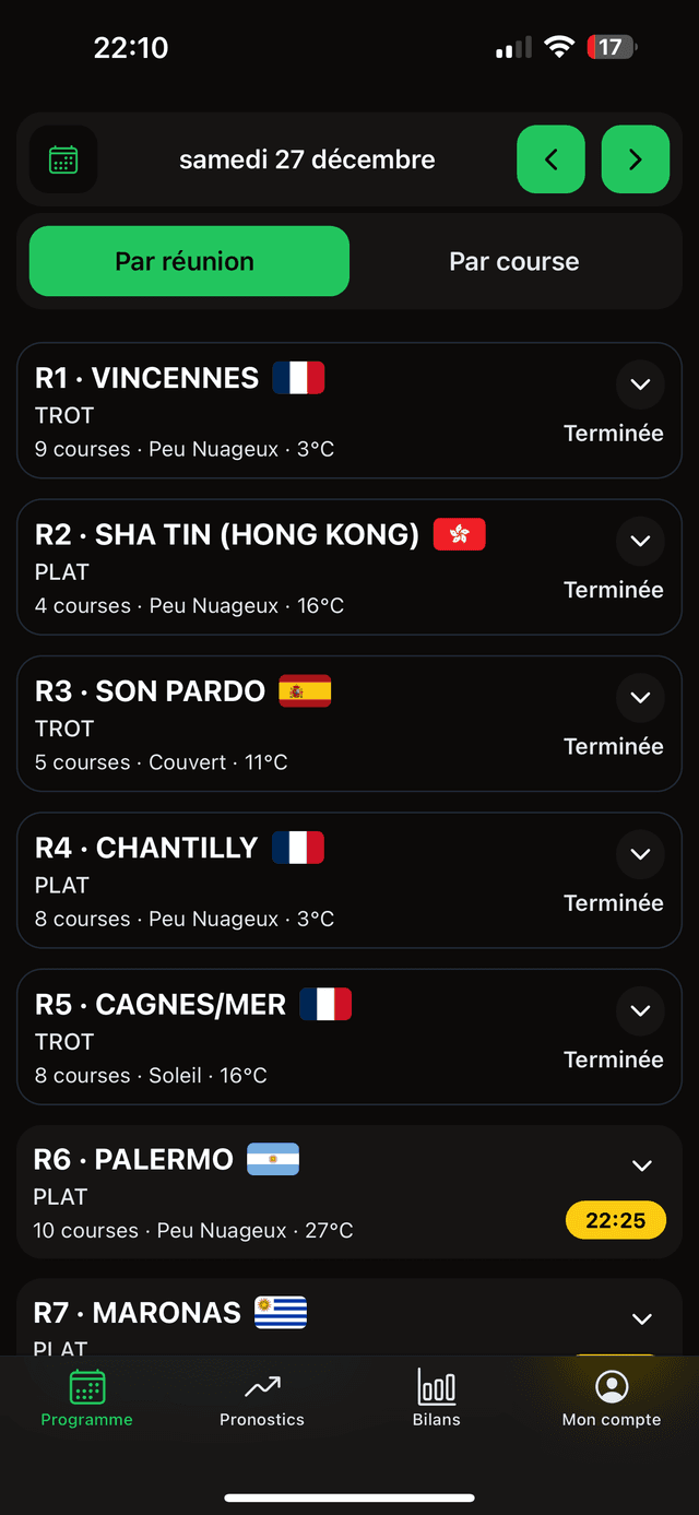 Mockup application mobile - Vue principale